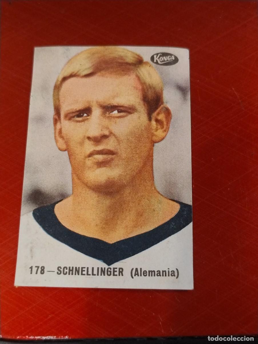 Cartes &agrave; collectionner de Football: CROMO DE SCHNELLINGER ALEMANIA N 177 Konga 1967 Figuras mundiales de futbol. Despegado.