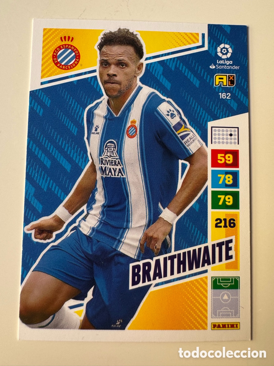 Fu&szlig;ball-Sticker: PANINI ADRENALYN XL LIGA SANTANDER 2022 2023 22 23 &ndash; N&ordm; 162 BRAITHWAITE ESPANYOL