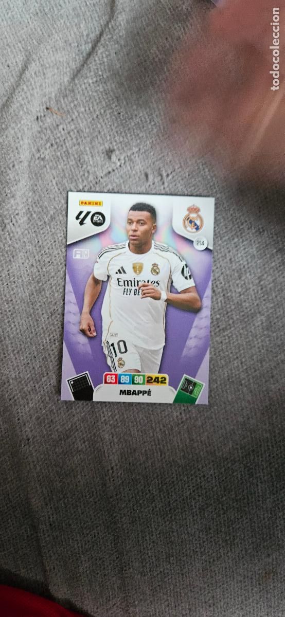 Cromos de F&uacute;tbol: adrenalyn 214 mbappe real madrid 2025 2026 25 26 trading card