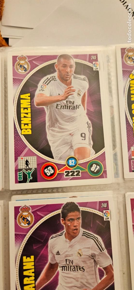 Cromos de F&uacute;tbol: real madrid 245 benzema adrenalyn 2014 2015 14 15 trading card