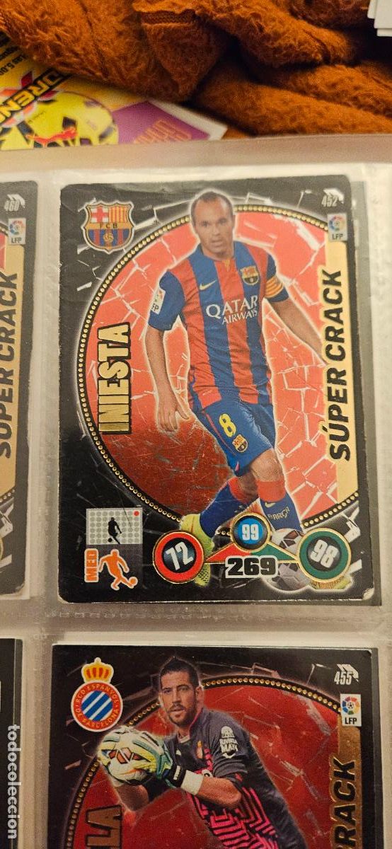 Cromos de F&uacute;tbol: super crack 452 iniesta barcelona adrenalyn 2014 2015 14 15 trading card