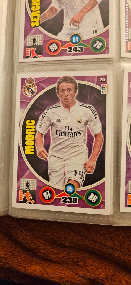 Figurine di Calcio: real madrid 241 modric adrenalyn 2014 2015 14 15 trading card