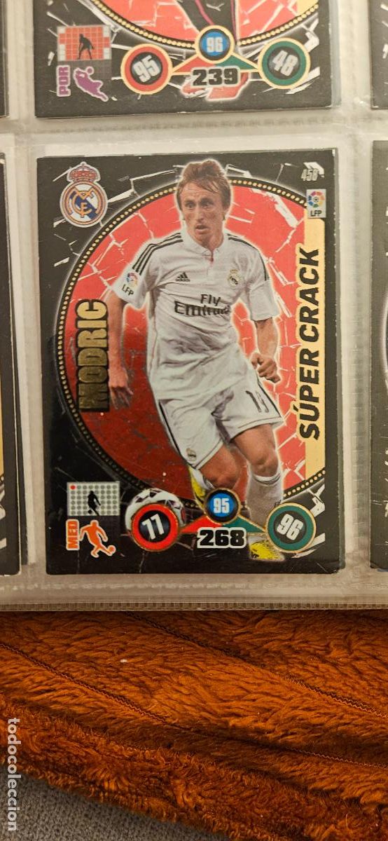 Football Stickers: super crack 458 modric real madrid adrenalyn 2014 2015 14 15 trading card