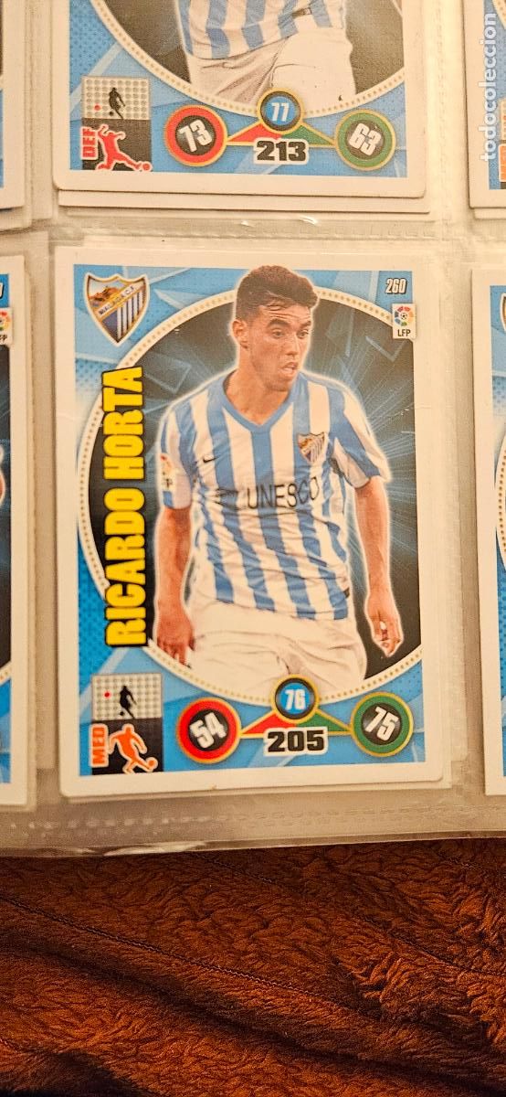 Fu&szlig;ball-Sticker: malaga 260 horta adrenalyn 2014 2015 14 15 trading card