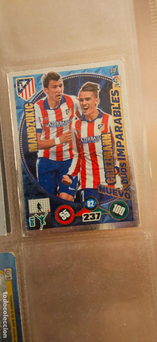 Fu&szlig;ball-Sticker: 519 duos imparables atletico de madrid adrenalyn 2014 2014 14 15 trading card