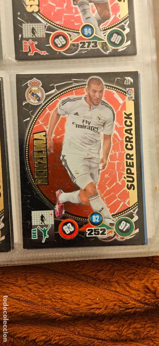 Cartes &agrave; collectionner de Football: super crack 459 benzema real madrid adrenalyn 2014 2015 14 15 trading card