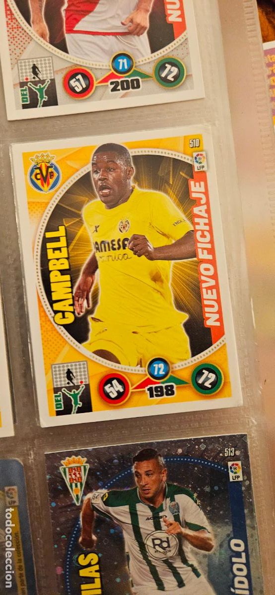 Fu&szlig;ball-Sticker: nuevo fichaje 510 campbell villarreal adrenalyn 2014 2014 14 15 trading card