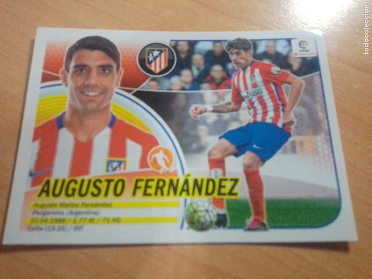Figurine di Calcio: 10 AUGUSTO FERNANDEZ ATLETICO DE MADRID 16 17 LIGA ESTE 2016 2017 PANINI SIN PEGAR