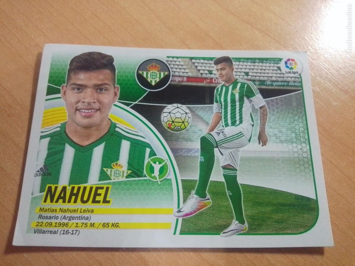 Figurine di Calcio: NAHUEL FICHAJE 2 DEL BETIS 16 17 LIGA ESTE 2016 2017 PANINI SIN PEGAR