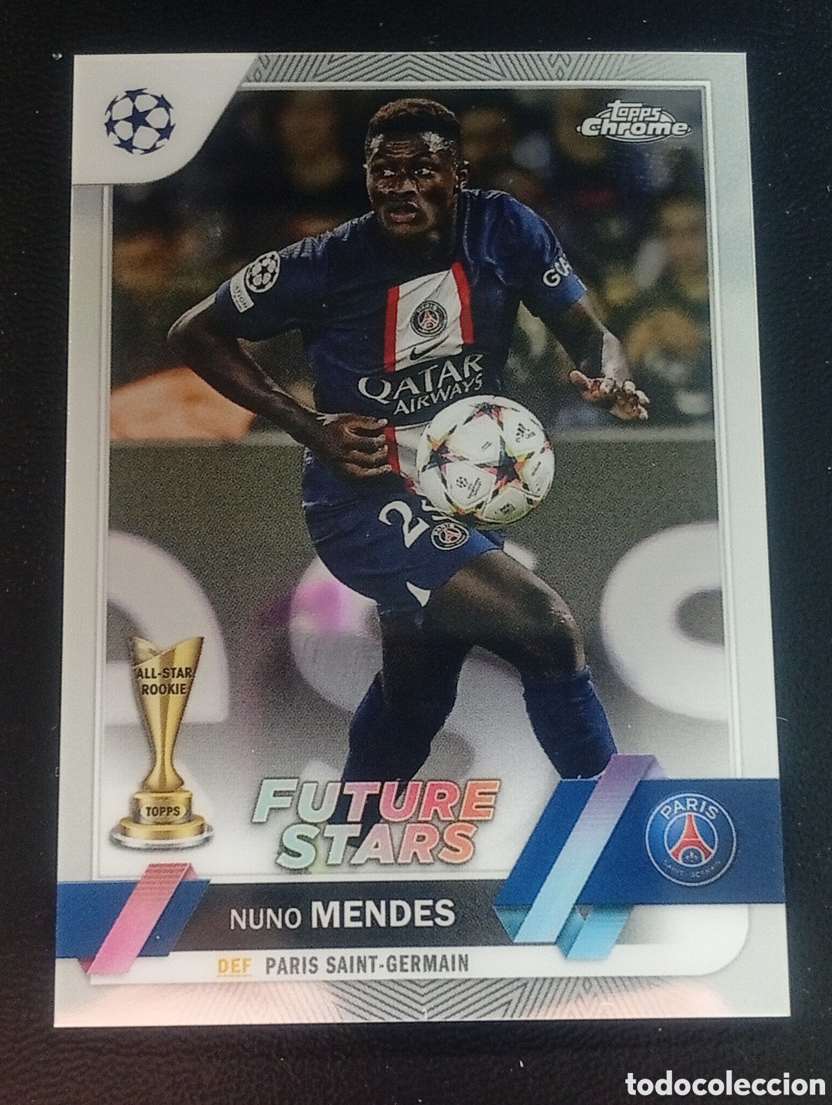 Figurine di Calcio: 26 base NUNO MENDES PSG 2022 2023 22 23 TOPPS UEFA COMPETITIONS CARD CROMOS PANINI MEGACRACKS