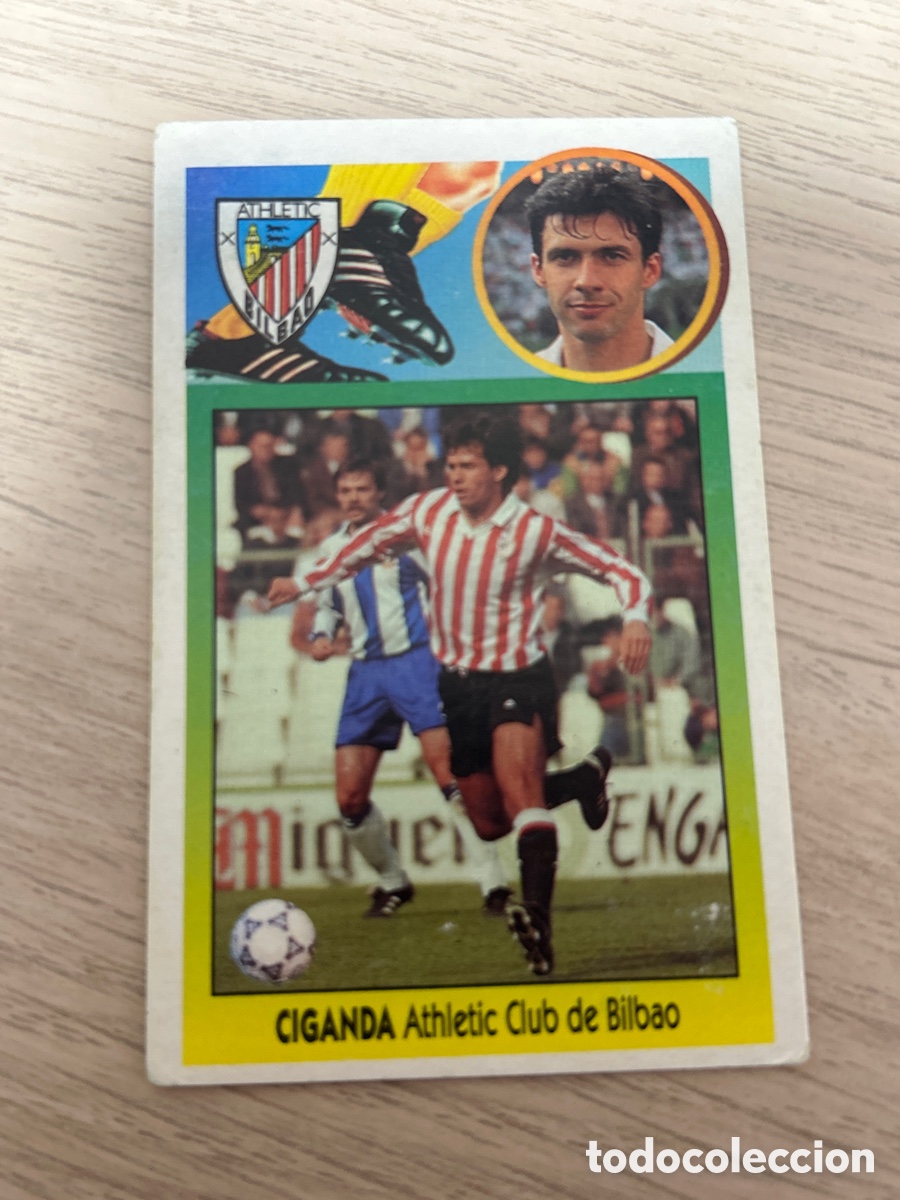 Fu&szlig;ball-Sticker: CIGANDA ATHLETIC DE BILBAO LIGA ESTE 1993 1994 93 94 CARTON SIN PEGAR NUNCA PEGADO