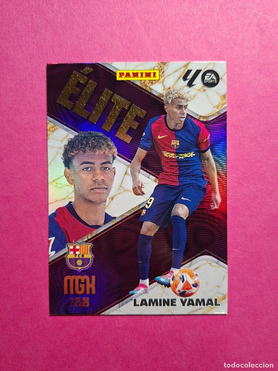 Cromos de F&uacute;tbol: CARD CROMO 9 &Eacute;LITE LAMINE YAMAL FC BARCELONA BAR&Ccedil;A LIGA MEGACRACKS MGK PANINI 2025 2026 25 26