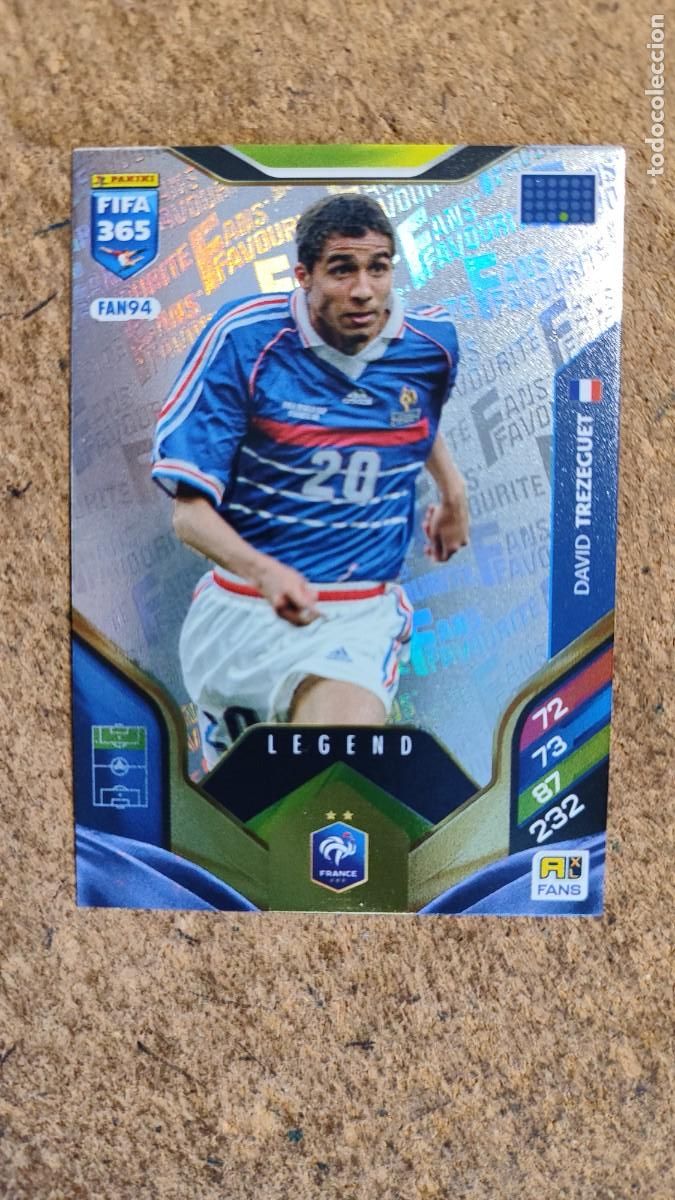 Football Stickers: ADRENALYN XL FIFA 365 2026 CARD FANS FAVOURITE LEGEND TREZEGUET FRANCIA # FAN94 PANINI