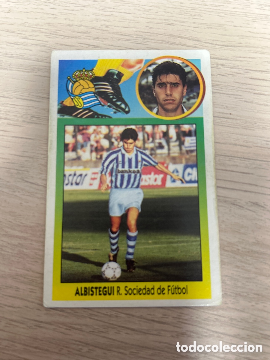 Cartes &agrave; collectionner de Football: ALBISTEGUI REAL SOCIEDAD FICHAJE 6 CARTON LIGA ESTE 1993 1994 93 94 NUNCA PEGADO SIN PEGAR