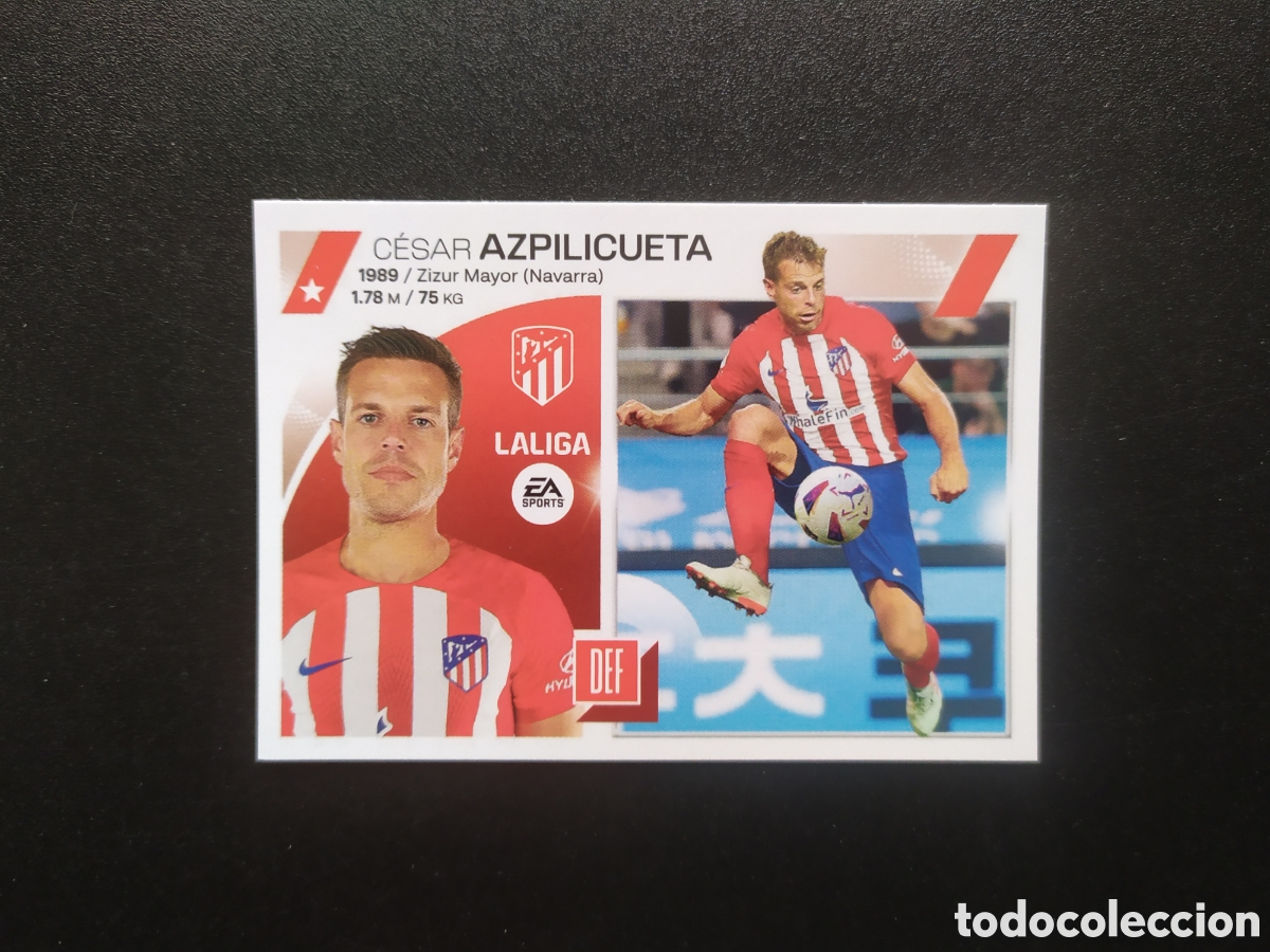 Cromos de f&uacute;tbol: Liga este 2023 2024 23 24 panini Azpilicueta fichaje n&deg; 21 Atl&eacute;tico Madrid