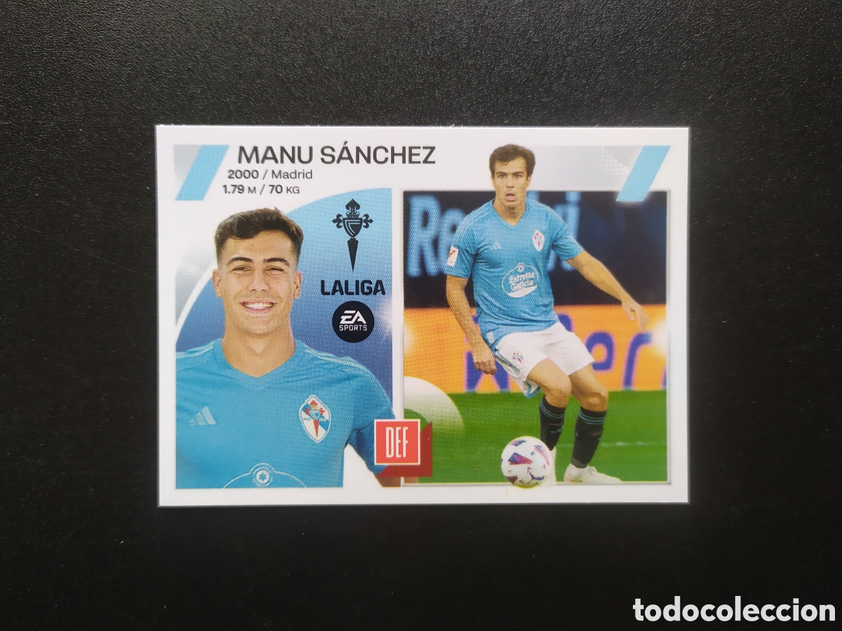Cromos de F&uacute;tbol: Liga este 2023 2024 23 24 panini Manu S&aacute;nchez fichaje n&deg; 14 Celta Vigo