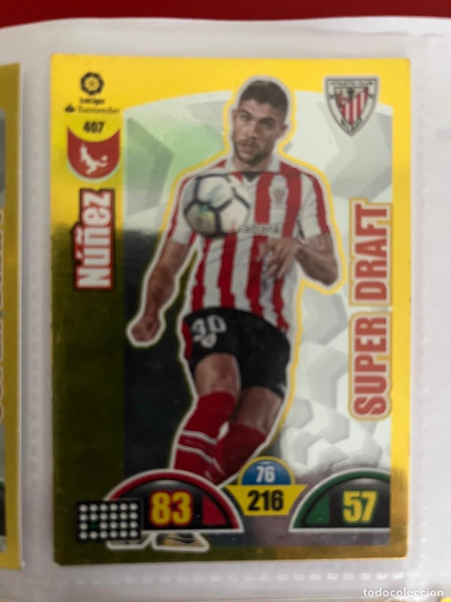 Fu&szlig;ball-Sticker: 407 N&Uacute;&Ntilde;EZ AT DE BILBAO SUPER DRAFT LIGA 17 18 ADRENALYN