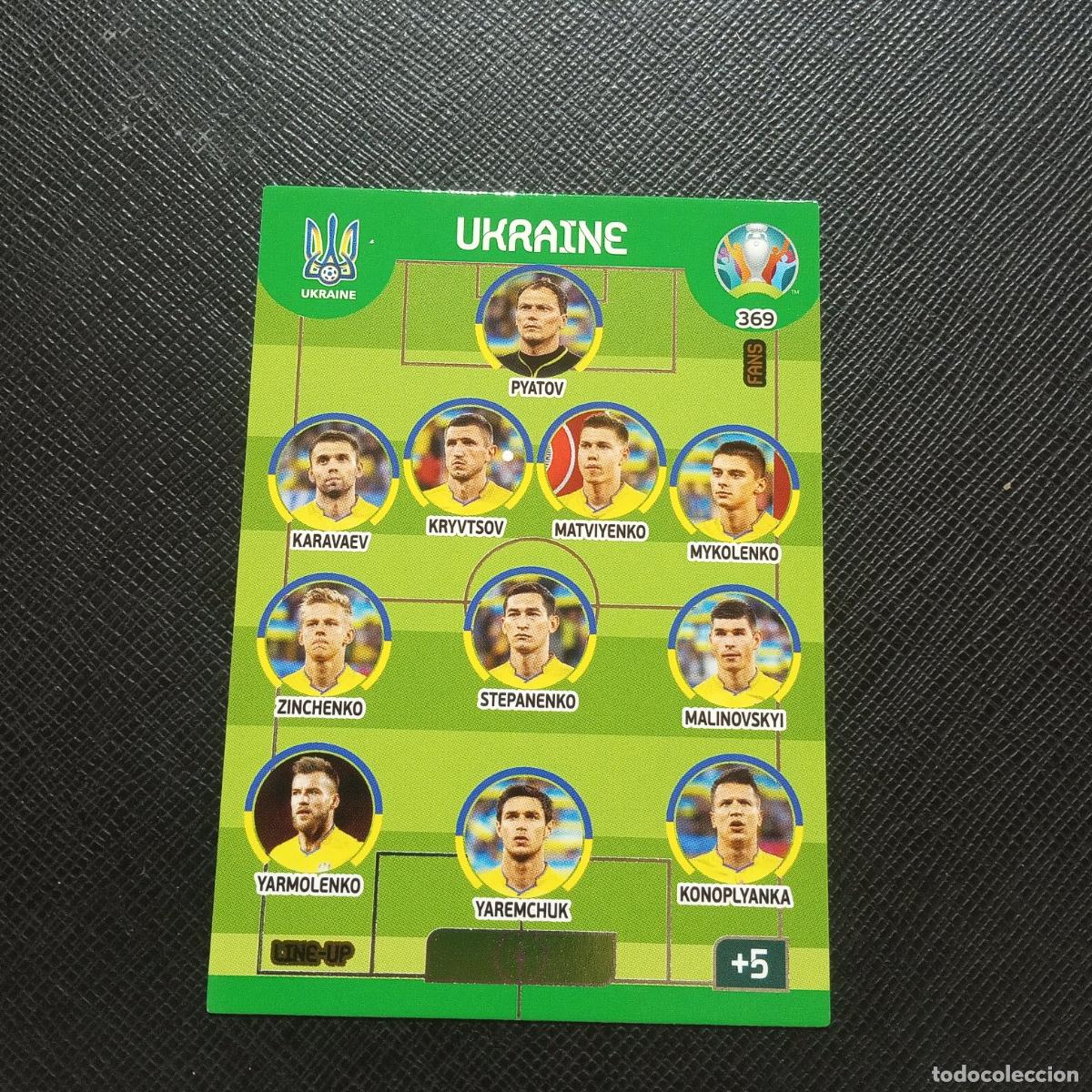 Fu&szlig;ball-Sticker: 369 ALINEACION UCRANIA PANINI ADRENALYN XL UEFA EURO 2020 CROMO FUTBOL 20 - A201 PG68