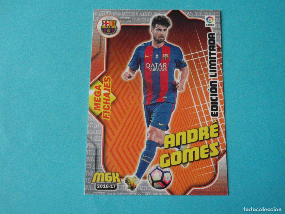 Cromos de f&uacute;tbol: 103 B ANDRE GOMEZ EDICI&Oacute;N LIMITADA. Trading card MGK Megacracks LA LIGA 2016 2017. Panini 16 17