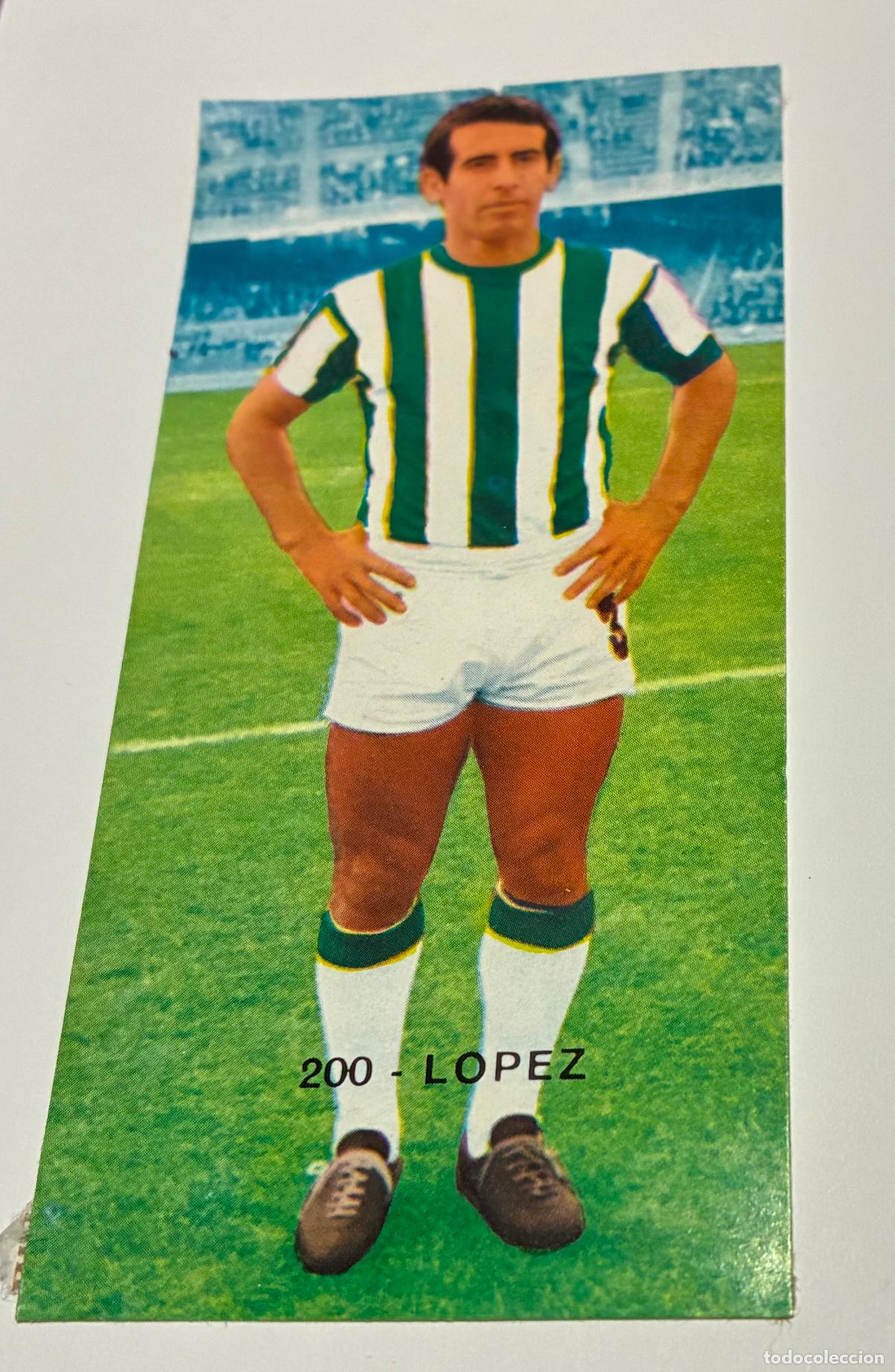 Cromos de F&uacute;tbol: CROMO FUTBOL RUIZ ROMERO 1968-1969 68-69 Numero 200 LOPEZ, CORDOBA, Despegado