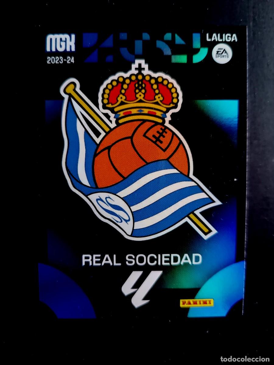 Fu&szlig;ball-Sticker: 307 ESCUDO REAL SOCIEDAD - MEGACRACKS 2023 2024