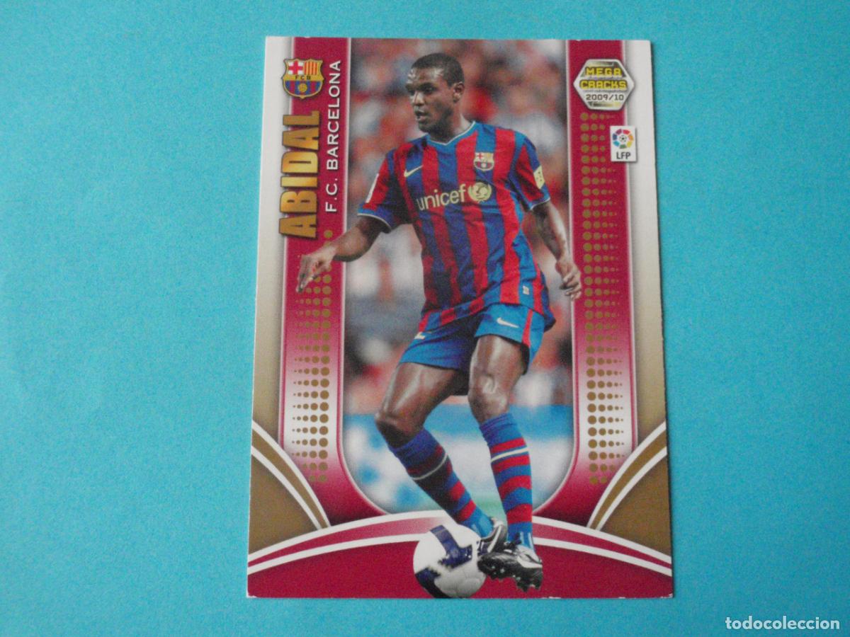 Cromos de f&uacute;tbol: Ficha n&ordm; 62 ABIDAL Barcelona. Trading card MGK Megacracks LA LIGA 2009 2010. Panini 09 107