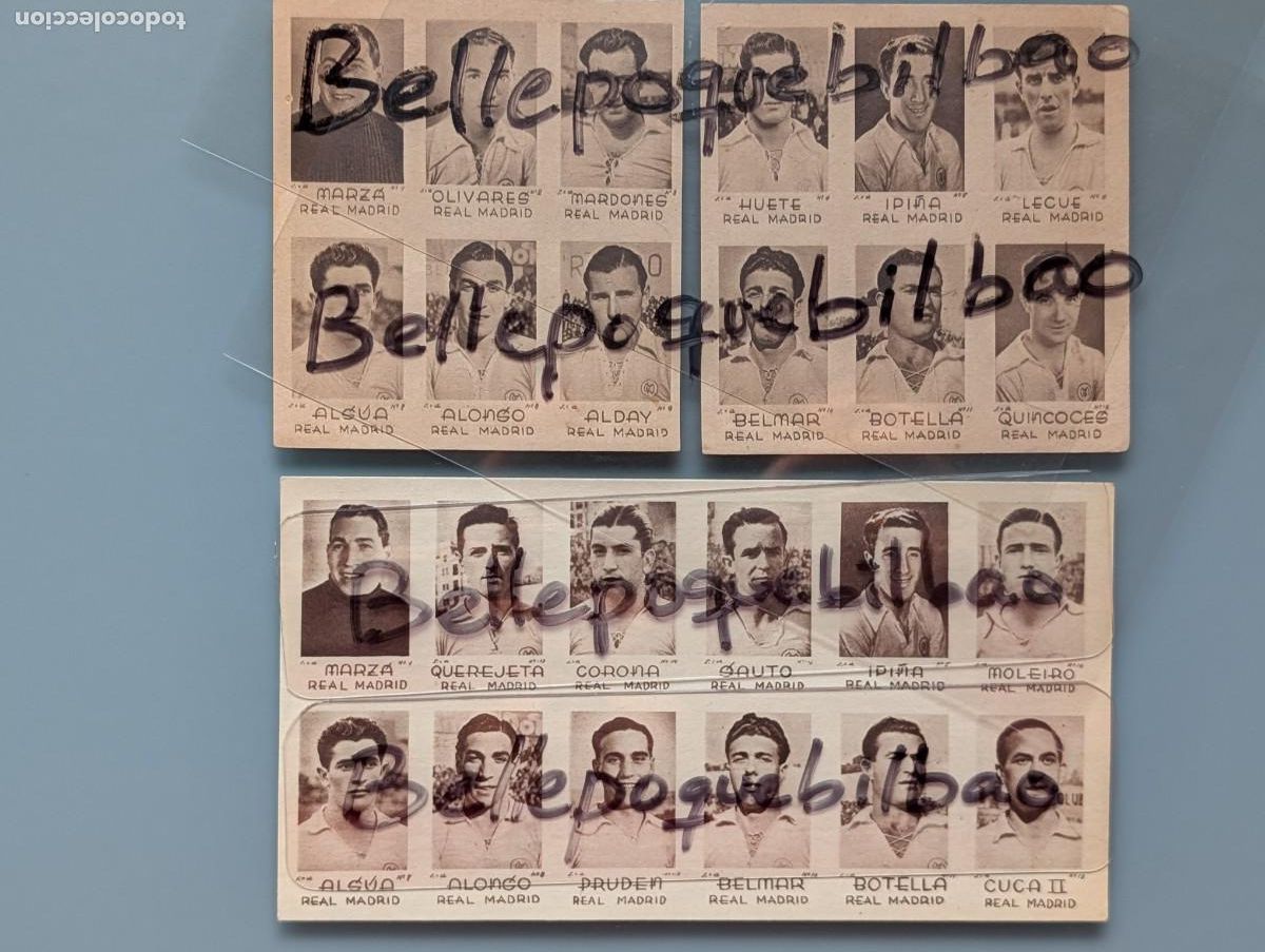 Fu&szlig;ball-Sticker: INCREDIBLE SET LAMINA PLANCHA 12 CROMOS EQUIPO SELECCION ESPA&Ntilde;A MINT 1942/43 42/43 FUTBOL FOOTBALL