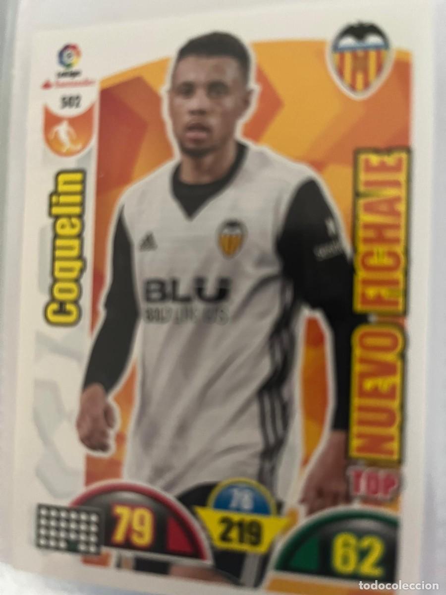 Fu&szlig;ball-Sticker: 502 COQUELIN NUEVO FICHAJE VALENCIA LIGA 17 18 ADRENALYN