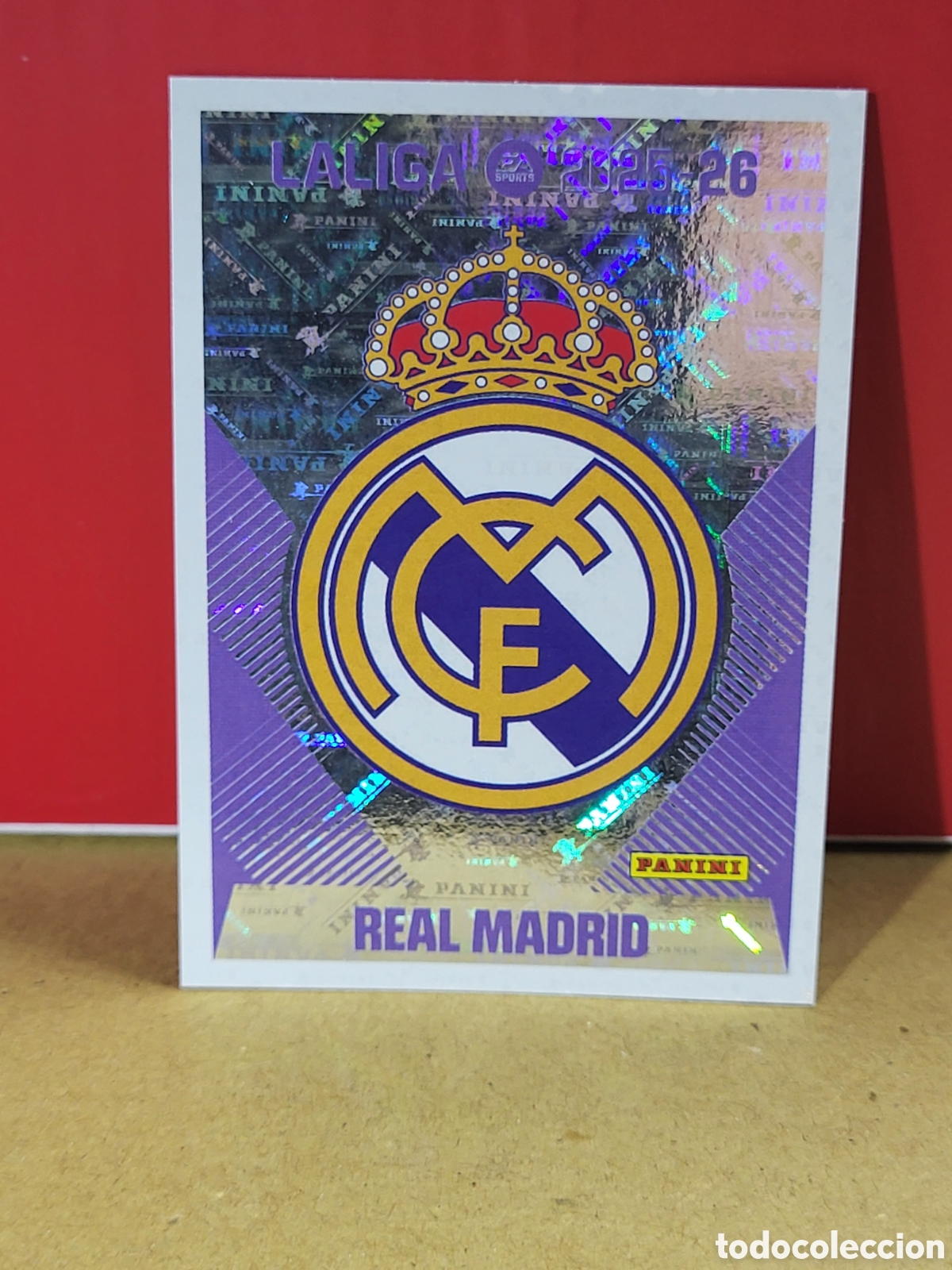 Cromos de f&uacute;tbol: ESCUDO REAL MADRID N&ordm; 1 LIGA ESTE 25 26 2025 2026 PANINI