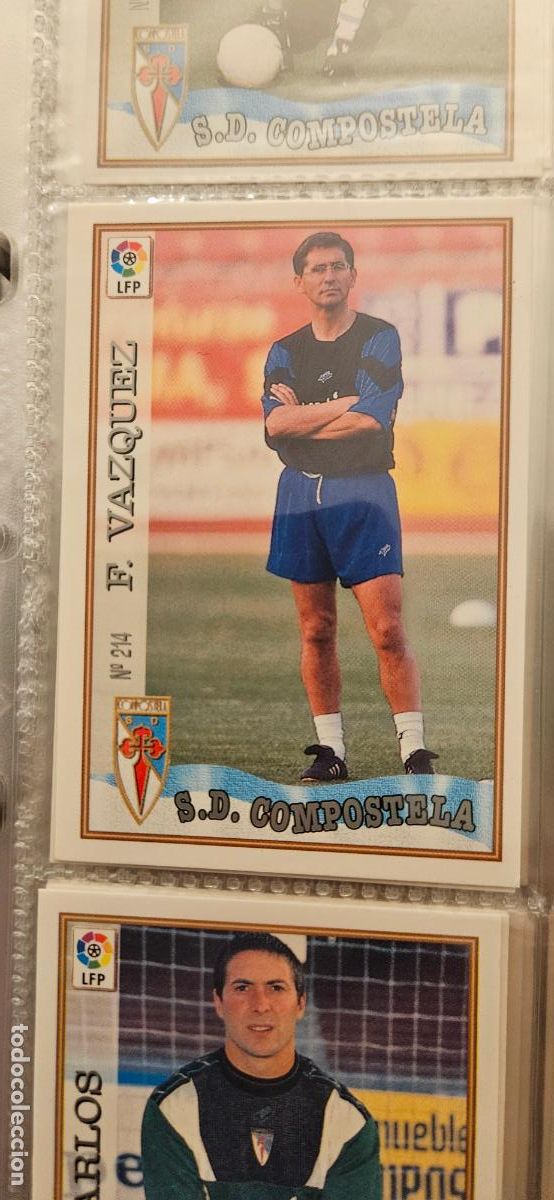 Fu&szlig;ball-Sticker: compostela 214 vazquez mundicromo panini 1997 1998 97 98 trading card
