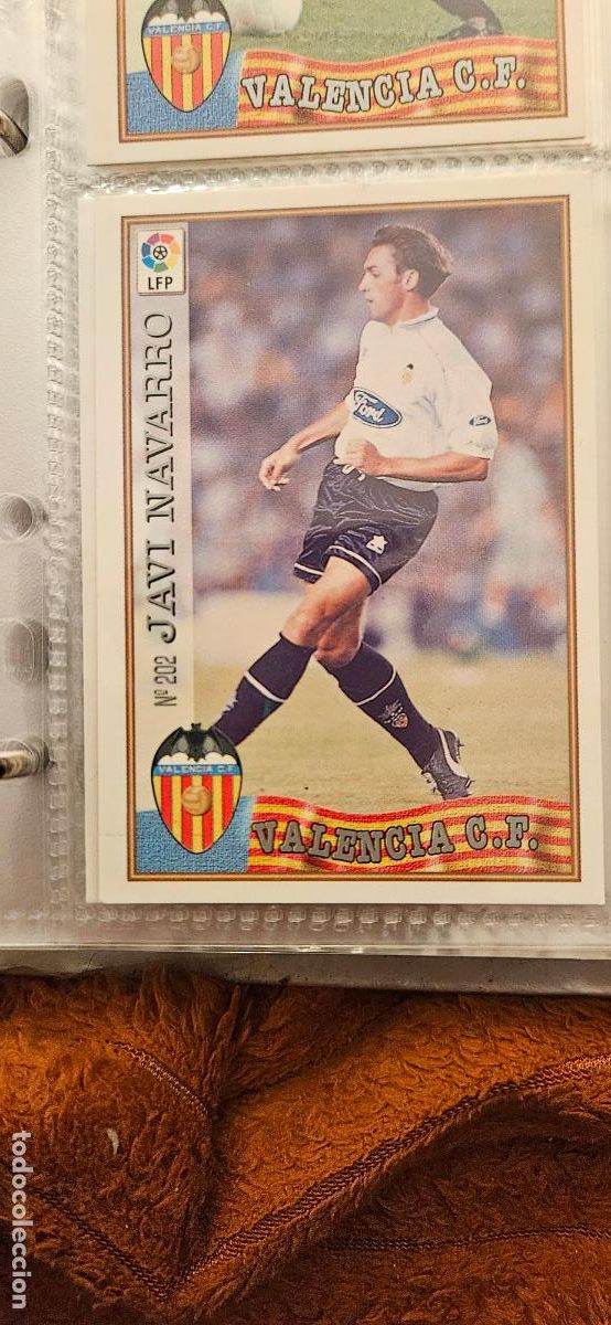 Football Stickers: VALENCIA javi navarro 202 mundicromo panini 1997 1998 97 98 trading card