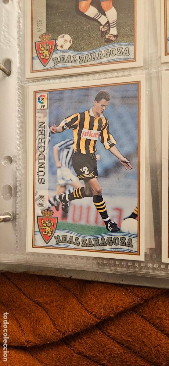Football Stickers: zaragoza 288 sundgren mundicromo panini 1997 1998 97 98 trading card