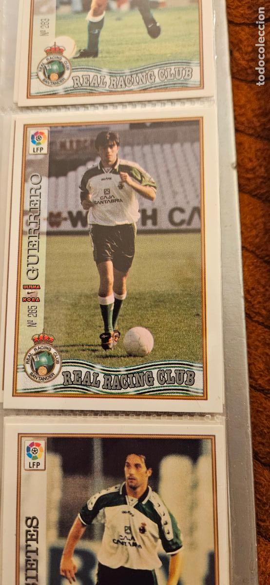 Football Stickers: racing de santander guerrero 265 mundicromo panini 1997 1998 97 98 trading card
