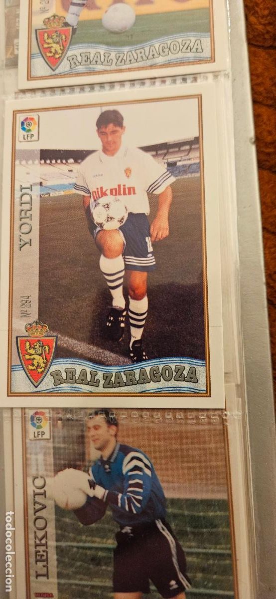 Football Stickers: zaragoza yordi 294 mundicromo panini 1997 1998 97 98 trading card