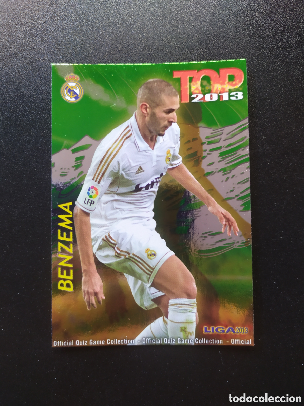 Cromos de f&uacute;tbol: Mundicromo fichas Liga 2012 2013 12 13 Benzema top brillo verde n&deg; 622 Real Madrid