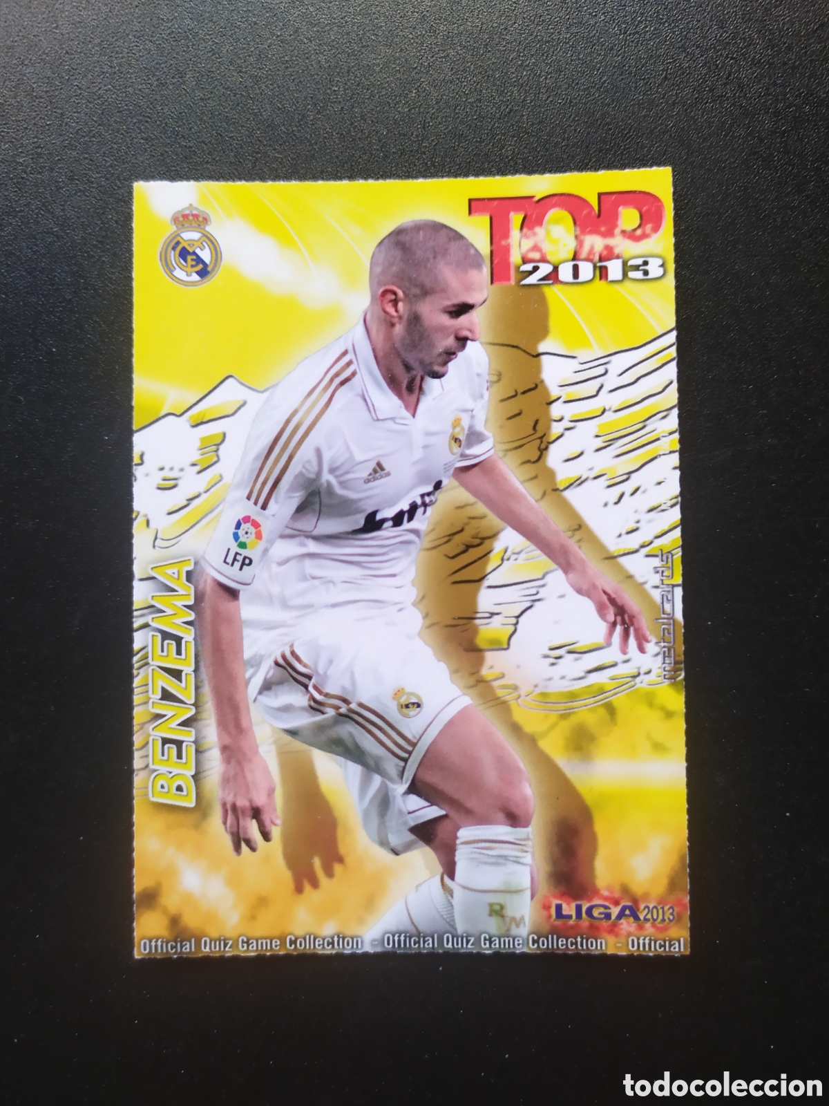 Cromos de F&uacute;tbol: Mundicromo fichas Liga 2012 2013 12 13 Benzema top dorado mate n&deg; 622 Real Madrid