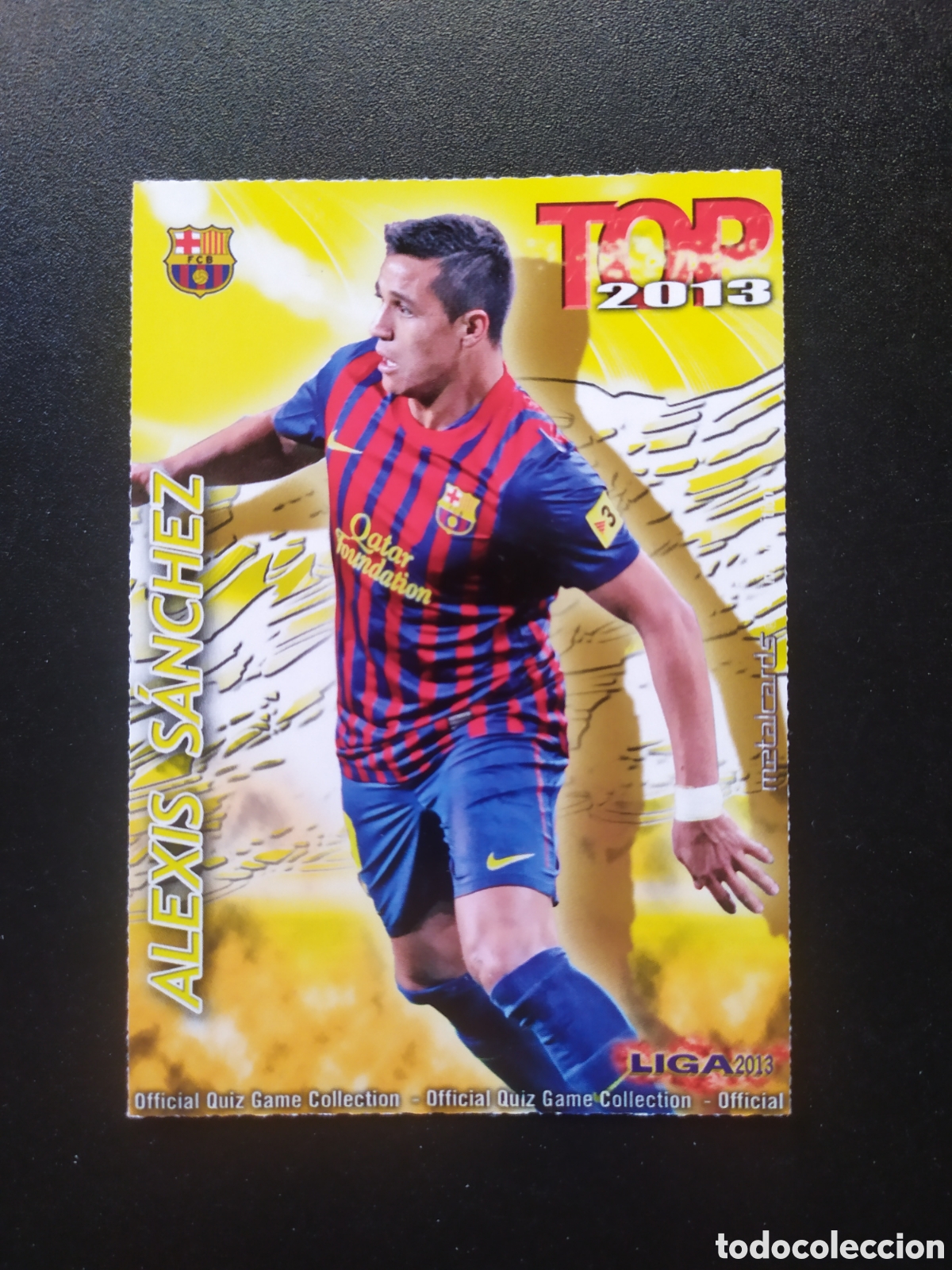 Cromos de f&uacute;tbol: Mundicromo fichas Liga 2012 2013 12 13 Alexis S&aacute;nchez top dorado mate n&deg; 623 Barcelona