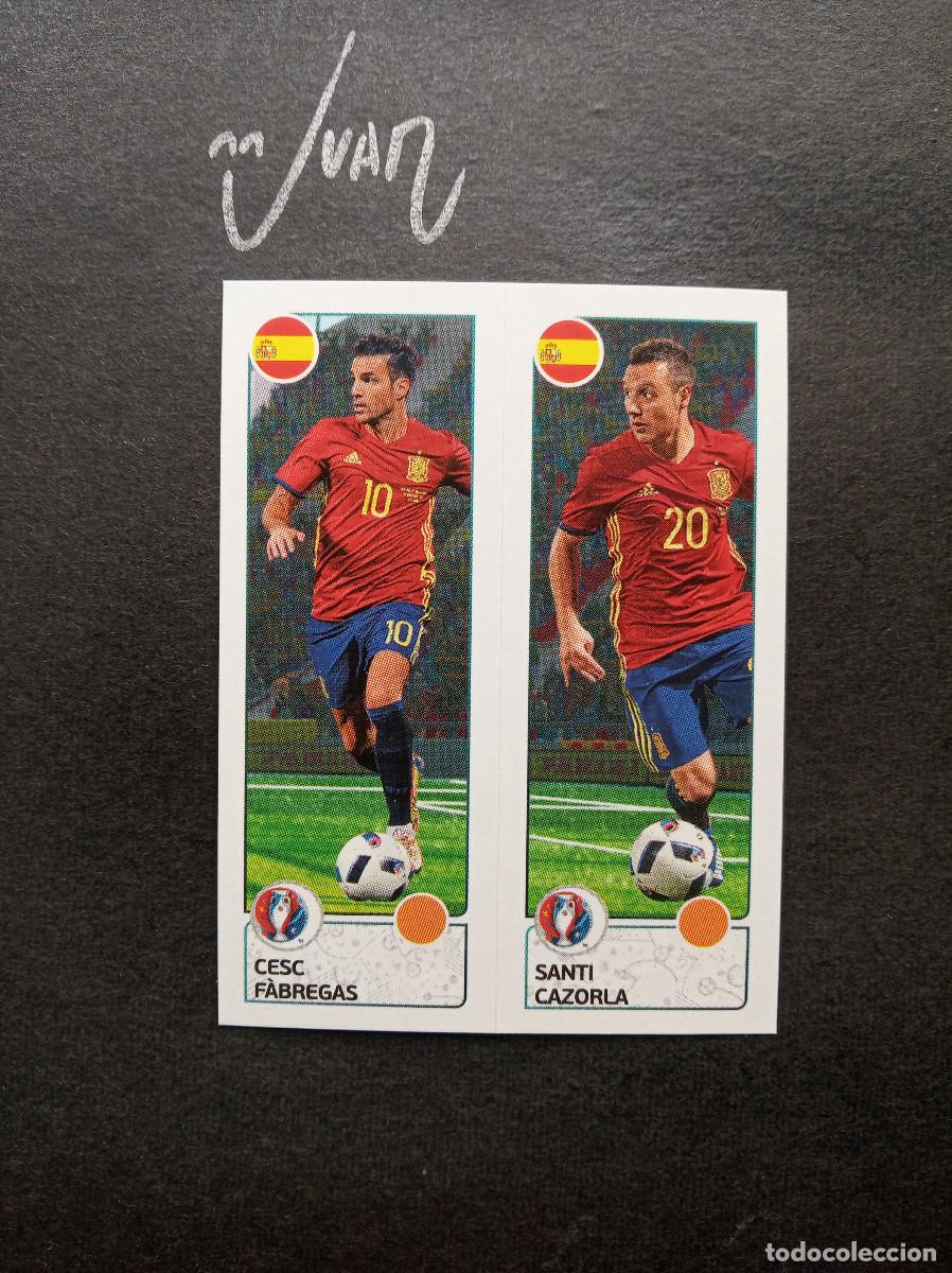 Cromos de F&uacute;tbol: 377 A B CESC CAZORLA ESPA&Ntilde;A BARCELONA ⚽ PANINI &reg; UEFA EURO FRANCIA 2016 EUROCOPA 16 SIN PEGAR NUEVO