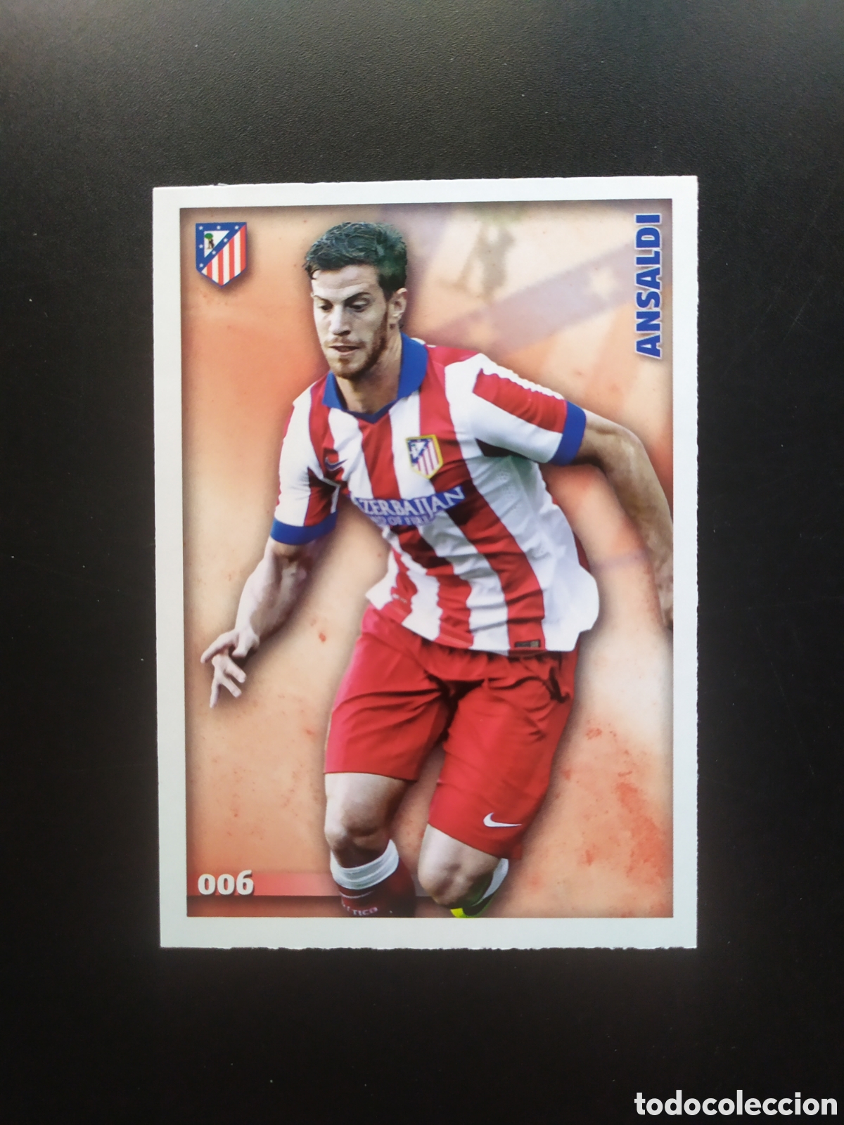 Figurine di Calcio: Mundicromo fichas Liga 2014 2015 14 15 Ansaldi n&deg; 6 Atl&eacute;tico Madrid