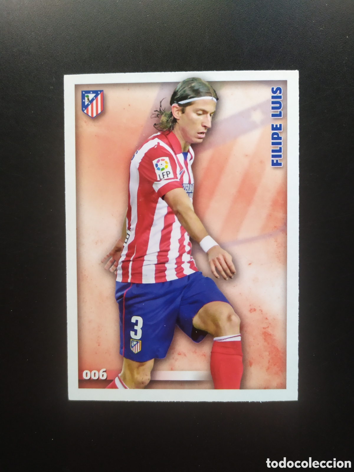Fu&szlig;ball-Sticker: Mundicromo fichas Liga 2014 2015 14 15 Filipe Luis n&deg; 6 Atl&eacute;tico Madrid