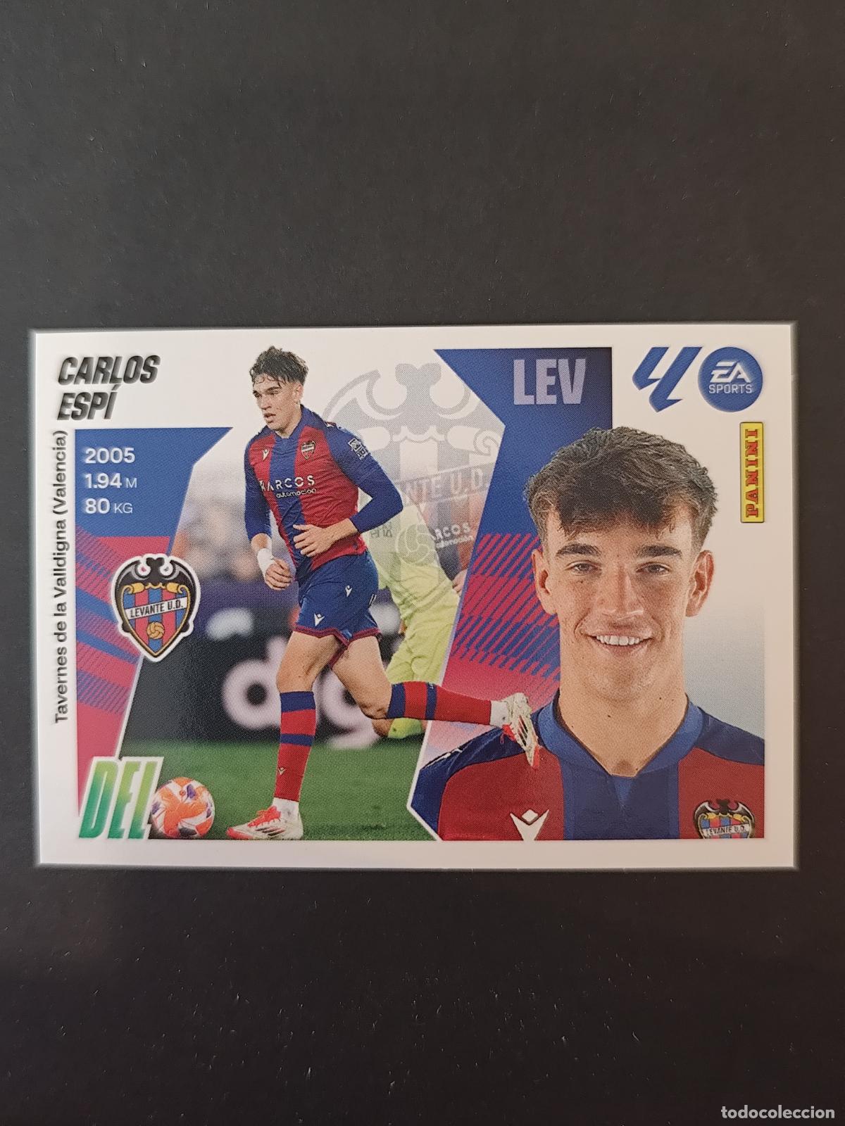 Football Stickers: 19A CARLOS ESP&Iacute; LEVANTE 19 A LIGA ESTE 2025 2026 25 26 PEDIDO M&Iacute;NIMO 2&euro;