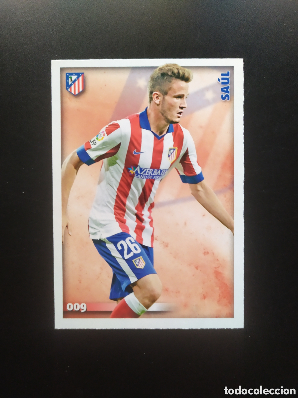 Figurine di Calcio: Mundicromo fichas Liga 2014 2015 14 15 Sa&uacute;l n&deg; 9 Atl&eacute;tico Madrid