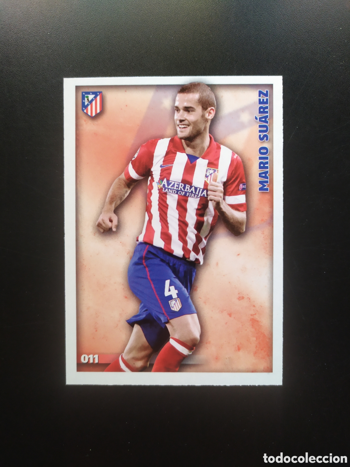 Football Stickers: Mundicromo fichas Liga 2014 2015 14 15 Mario Su&aacute;rez n&deg; 11 Atl&eacute;tico Madrid