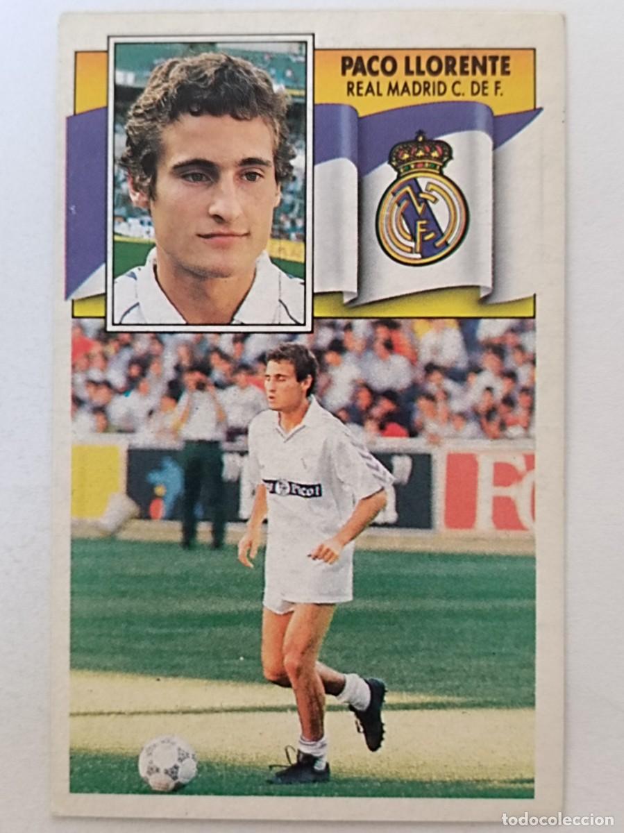 Cromos de f&uacute;tbol: PACO LLORENTE REAL MADRID C.F. LIGA 90/91 ESTE