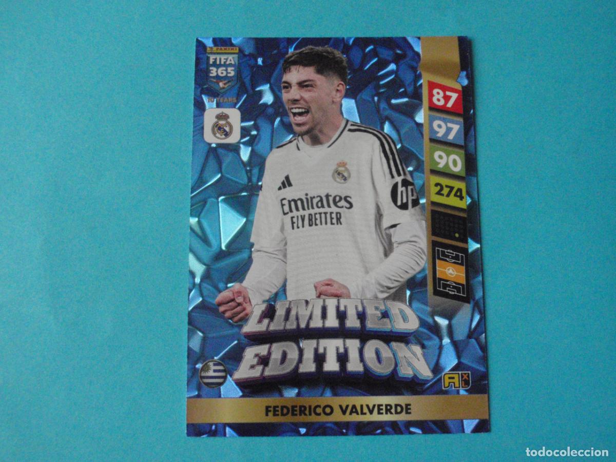 Figurine di Calcio: FEDERICO VALVERDE Real Madrid LIMITED EDITION. Trading Card ADRENALYN XL FIFA 365. 2024 2025 PANINI