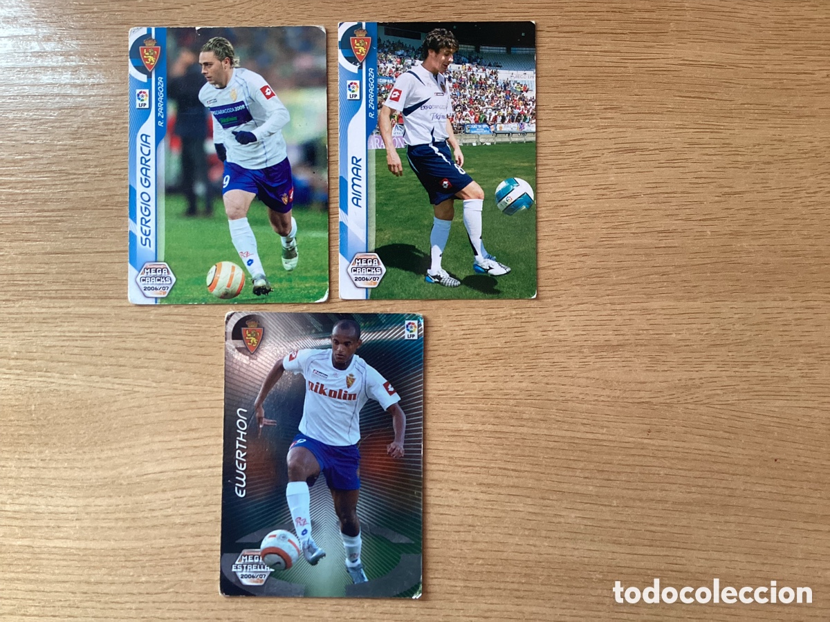 Cromos de F&uacute;tbol: CROMO AIMAR. EWERTHON. SERGIO GARCIA. 2006 2007. REAL ZARAGOZA. MEGA CRACKS.