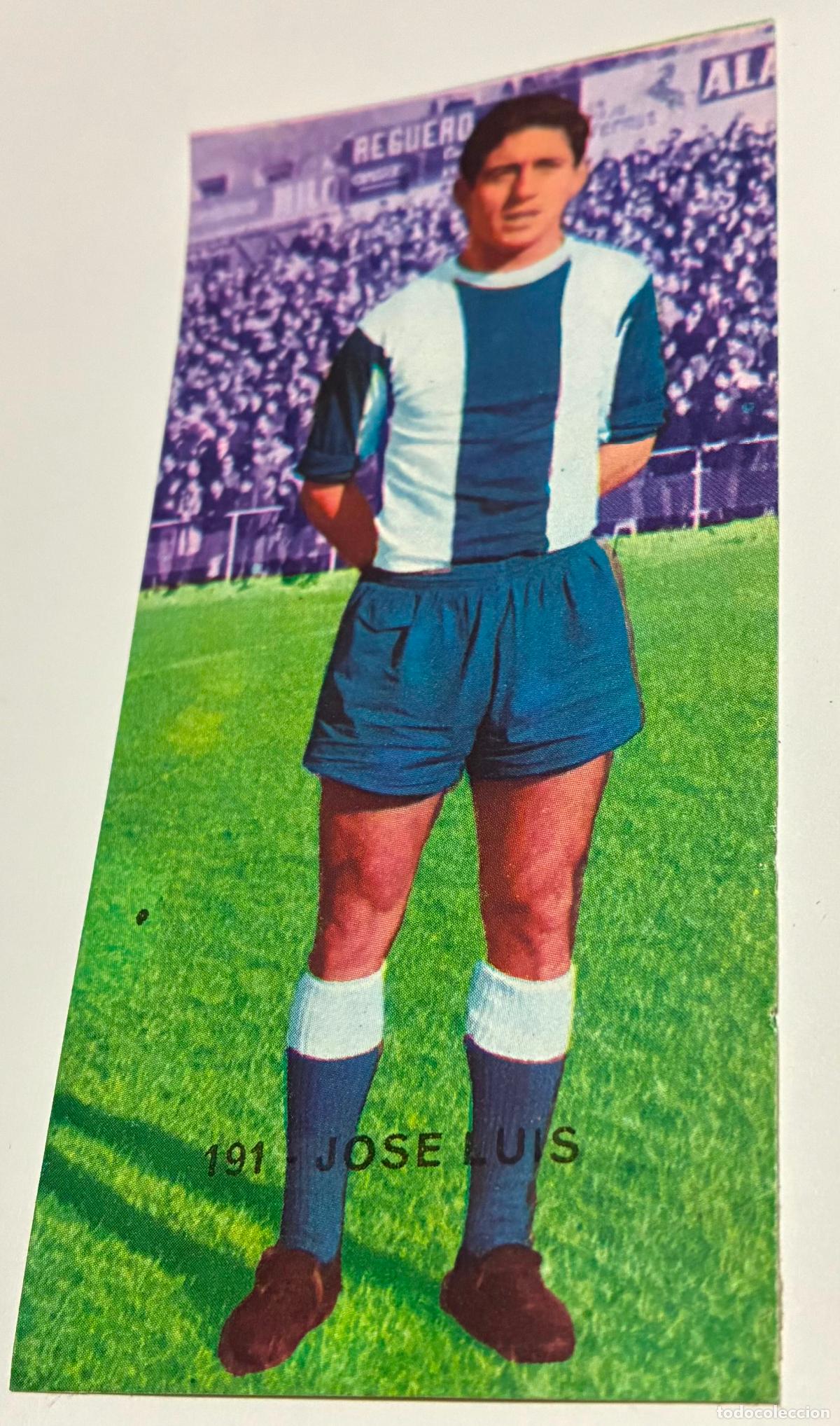 Cromos de F&uacute;tbol: CROMO FUTBOL RUIZ ROMERO 1968-1969. Numero 191 JOSE LUIS, Deportivo de la Coru&ntilde;a, Despegado