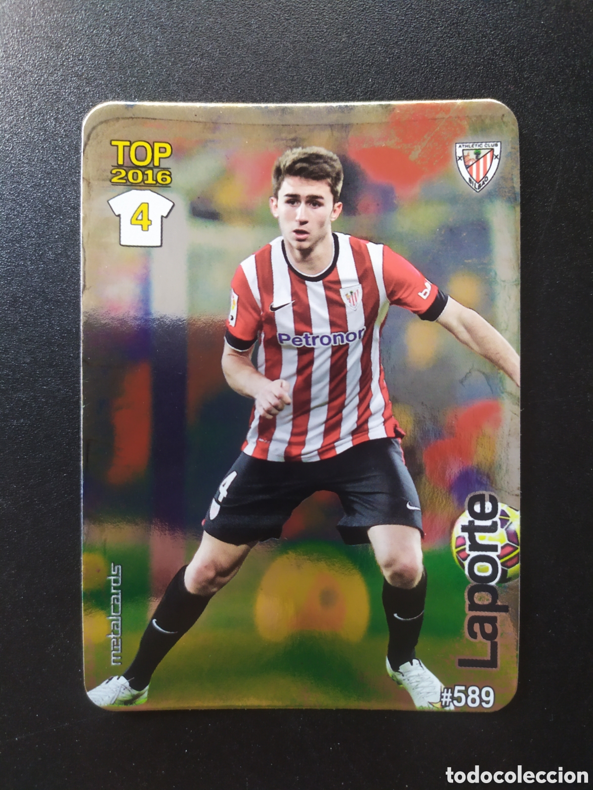 Cromos de f&uacute;tbol: Mundicromo fichas Liga 2015 2016 15 16 Laporte brillo liso n&deg; 589 Athletic Bilbao
