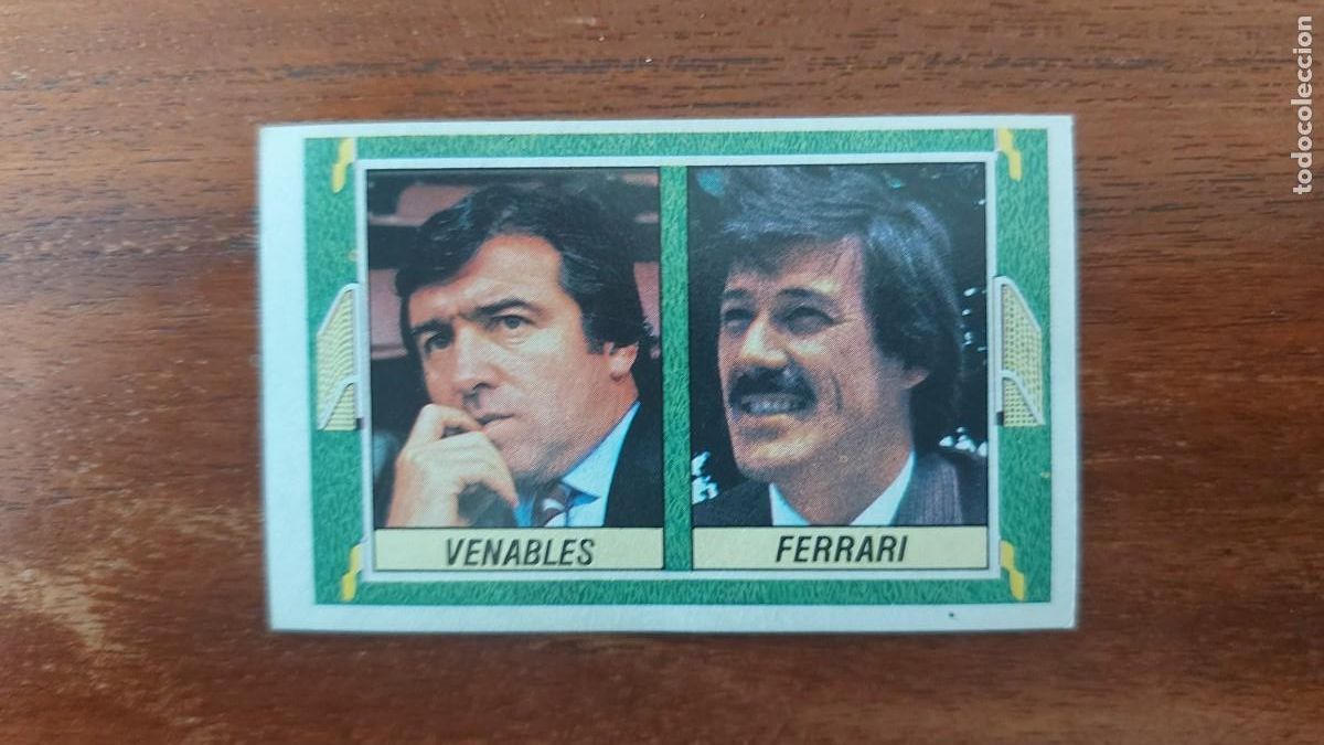 Fu&szlig;ball-Sticker: VENABLES ( F.C. BARCELONA ) y FERRARI ( ZARAGOZA ) - ESTE 1984/85 ( 84/85 ) - Entrenadores ( 2 )