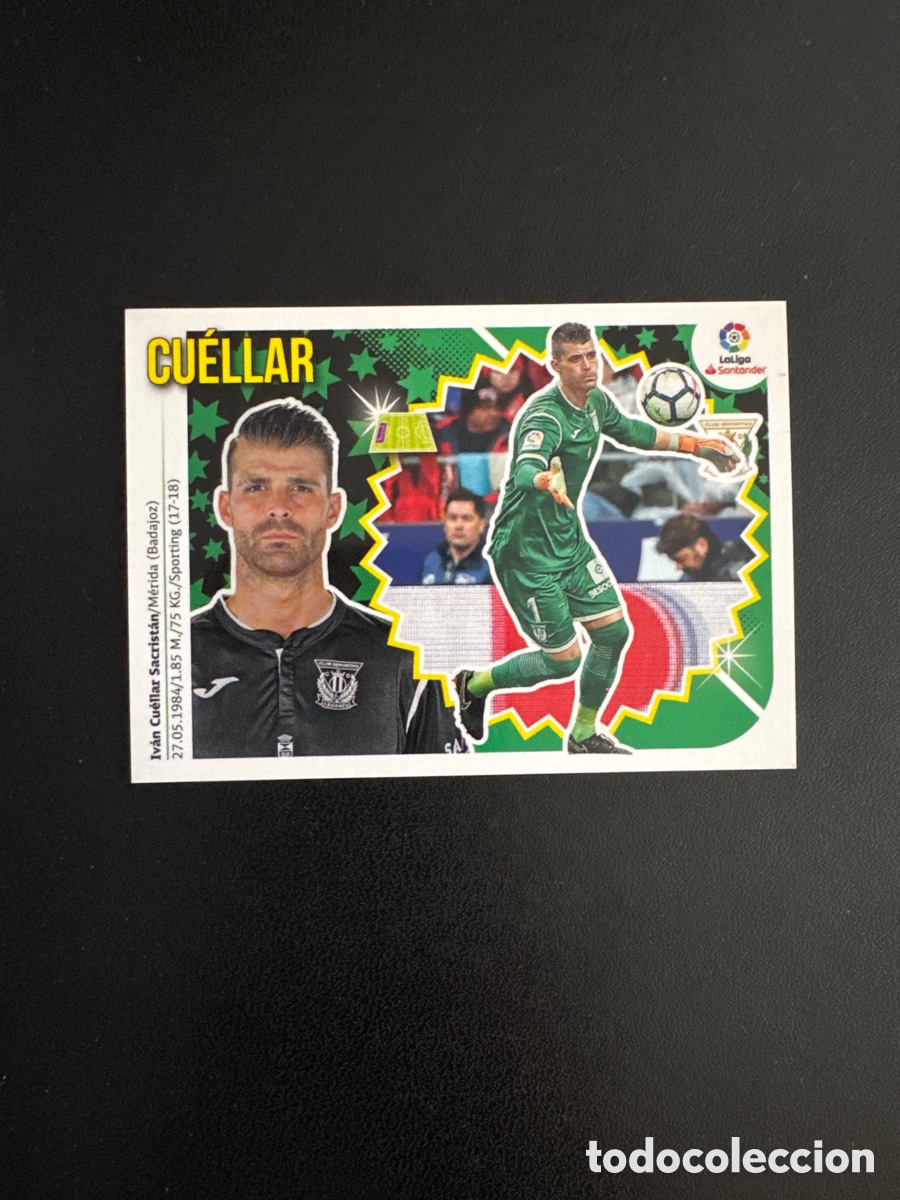 Figurine di Calcio: CUELLAR LEGANES N&Uacute;MERO 1 LIGA ESTE 2018 2019